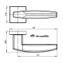 Дверная ручка Armadillo ARC USQ2 SN/CP/SN-12 матовый никель