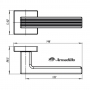 Дверная ручка Armadillo LINE USQ6 SN-3 матовый никель